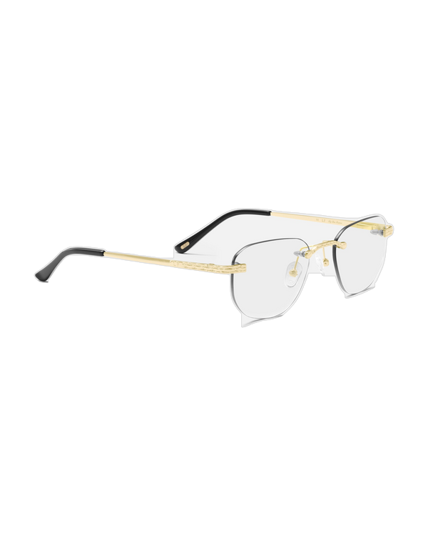 Lux Frames - Gold Rimless Class I - Light Adaptive Clear to Brown Lens — view 2