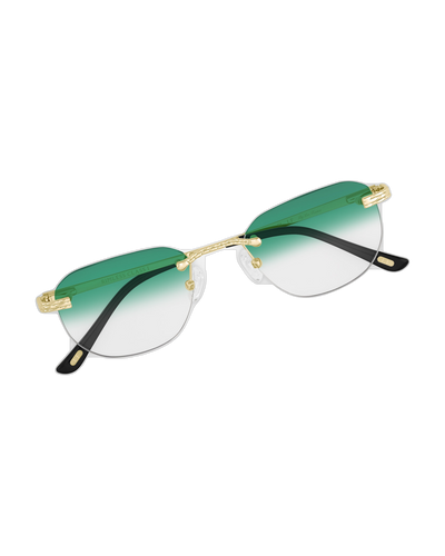 Lux Frames - Gold Rimless Class I - Green Fade