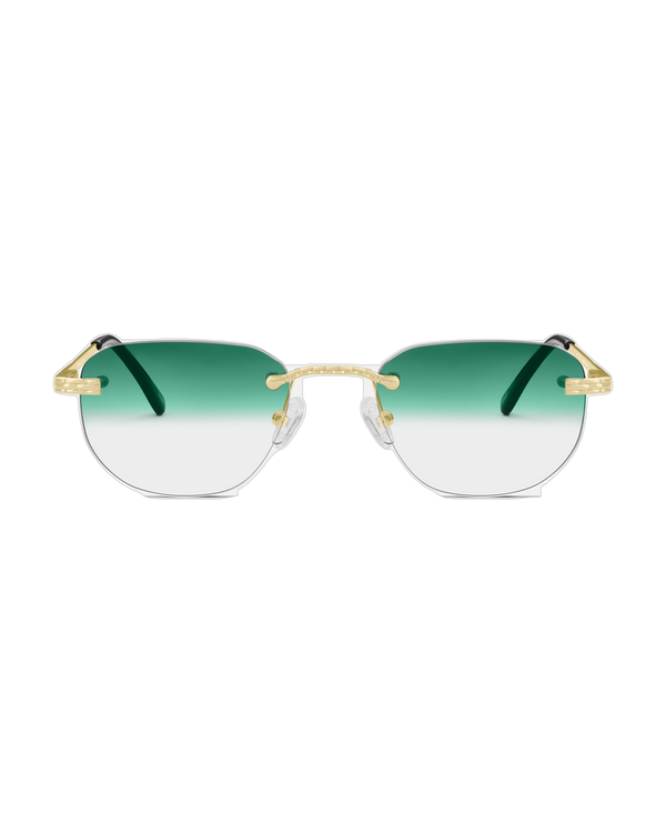 Lux Frames - Gold Rimless Class I - Green Fade — view 3