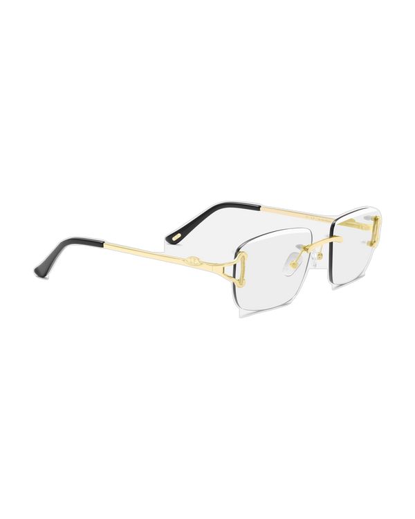 Lux Frames - Gold Rimless Class IX - Light Adaptive, Clear to Brown — view 2
