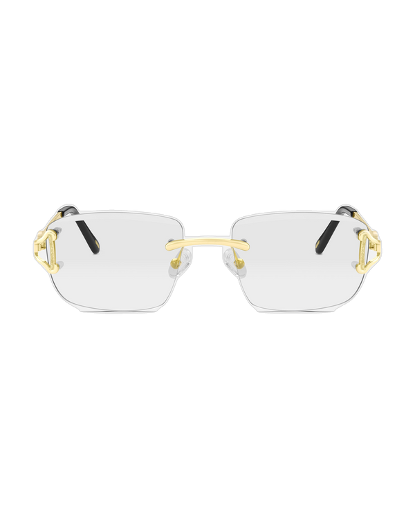Lux Frames - Gold Rimless Class IX - Light Adaptive, Clear to Brown — view 3