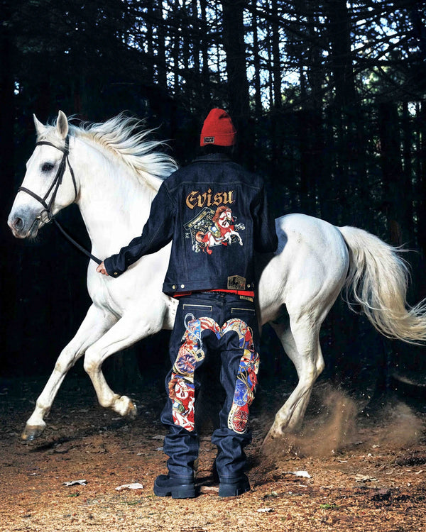 Evisu - Embroidered Selvedge Jeans — view 9