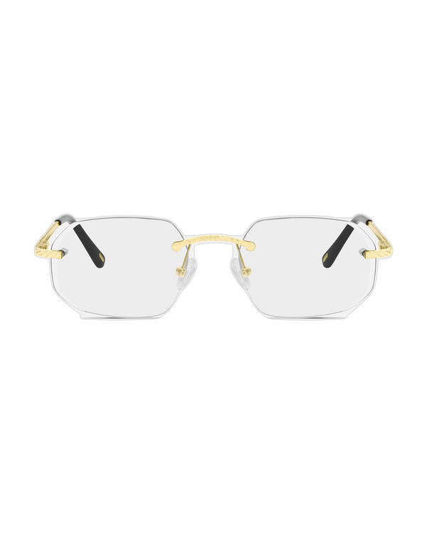 Lux Frames - Gold Rimless Class VII — Clear Lens — view 2