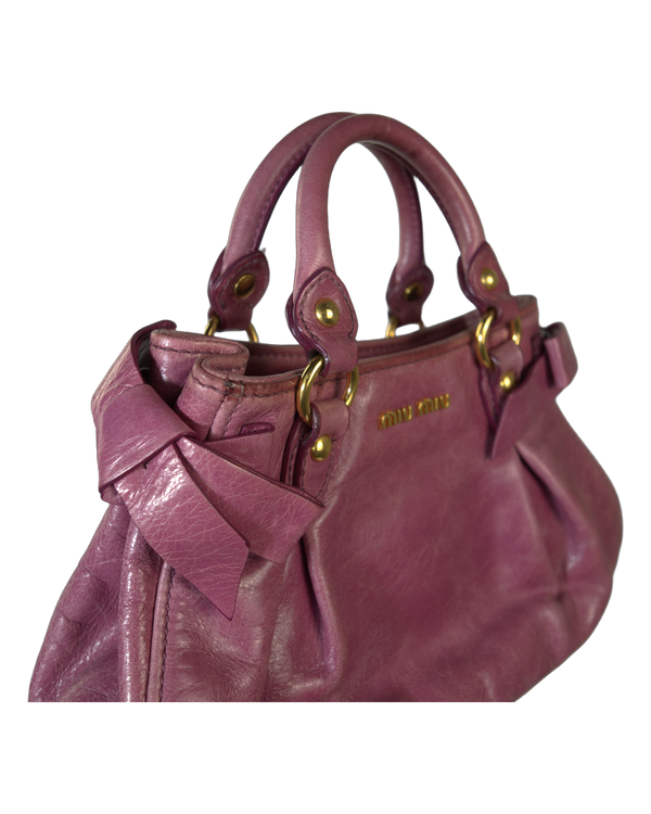 Miu Miu - Vitello Lux Bow Bag — vintage — view 5