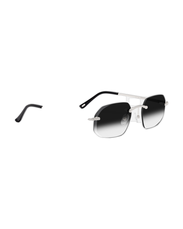 Lux Frames - Silver Rimless Class VII — Black Fade — view 2