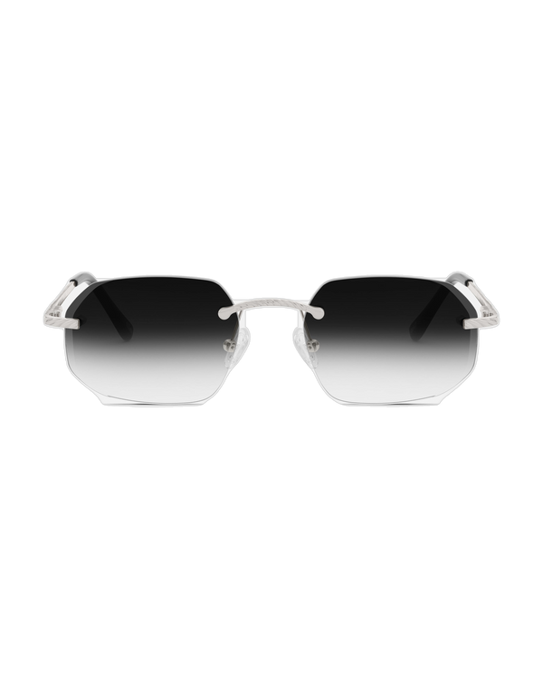 Lux Frames - Silver Rimless Class VII — Black Fade — view 3