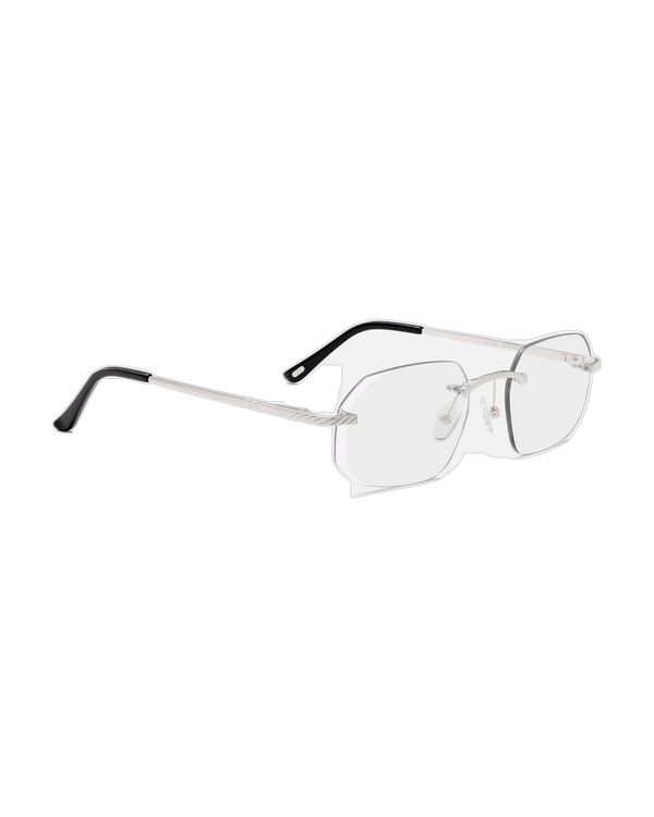 Lux Frames - Silver Rimless Class VII - Clear Lens — view 2