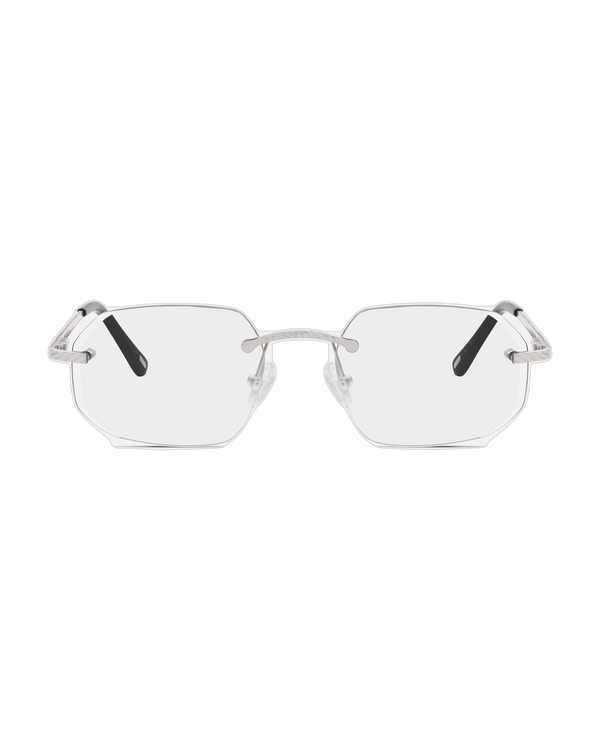 Lux Frames - Silver Rimless Class VII - Clear Lens — view 3